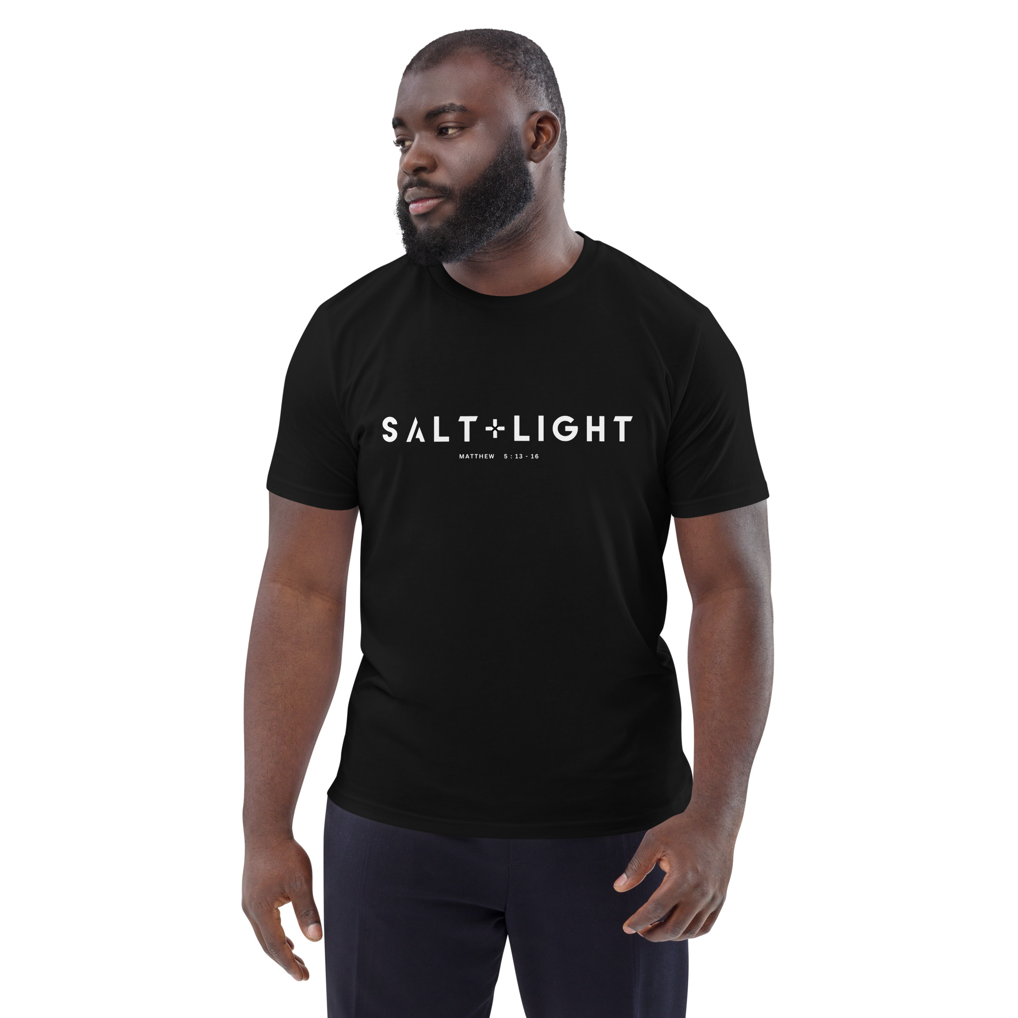 "Salt & Light" Unisex organic cotton t-shirt - Image 2