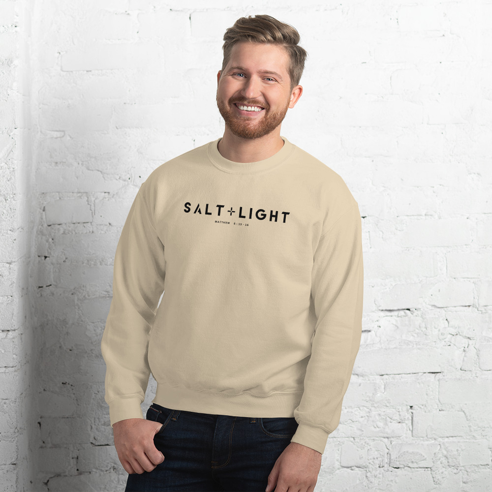 "salt & light" Cozy Fall Unisex Sweatshirt - Image 2